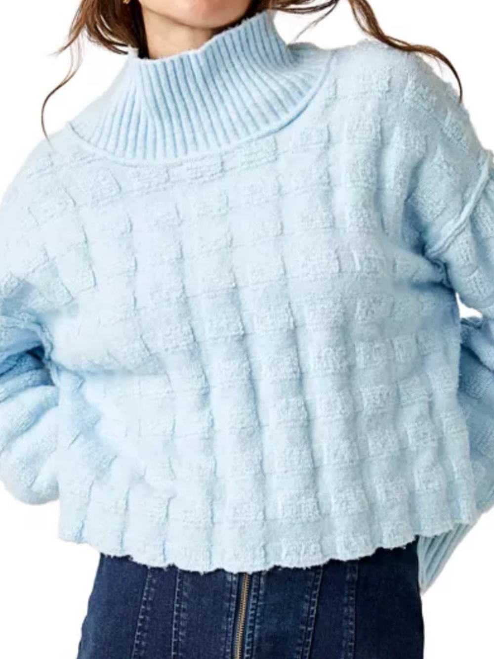 Free People We‎ The Free Care FP Soul Searcher Mock Neck Sweater, S